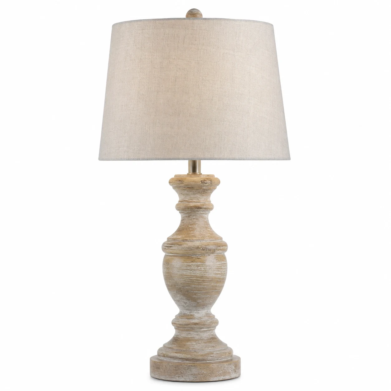 Roundhill Furniture Traditional Table Lamp with Linen Shade