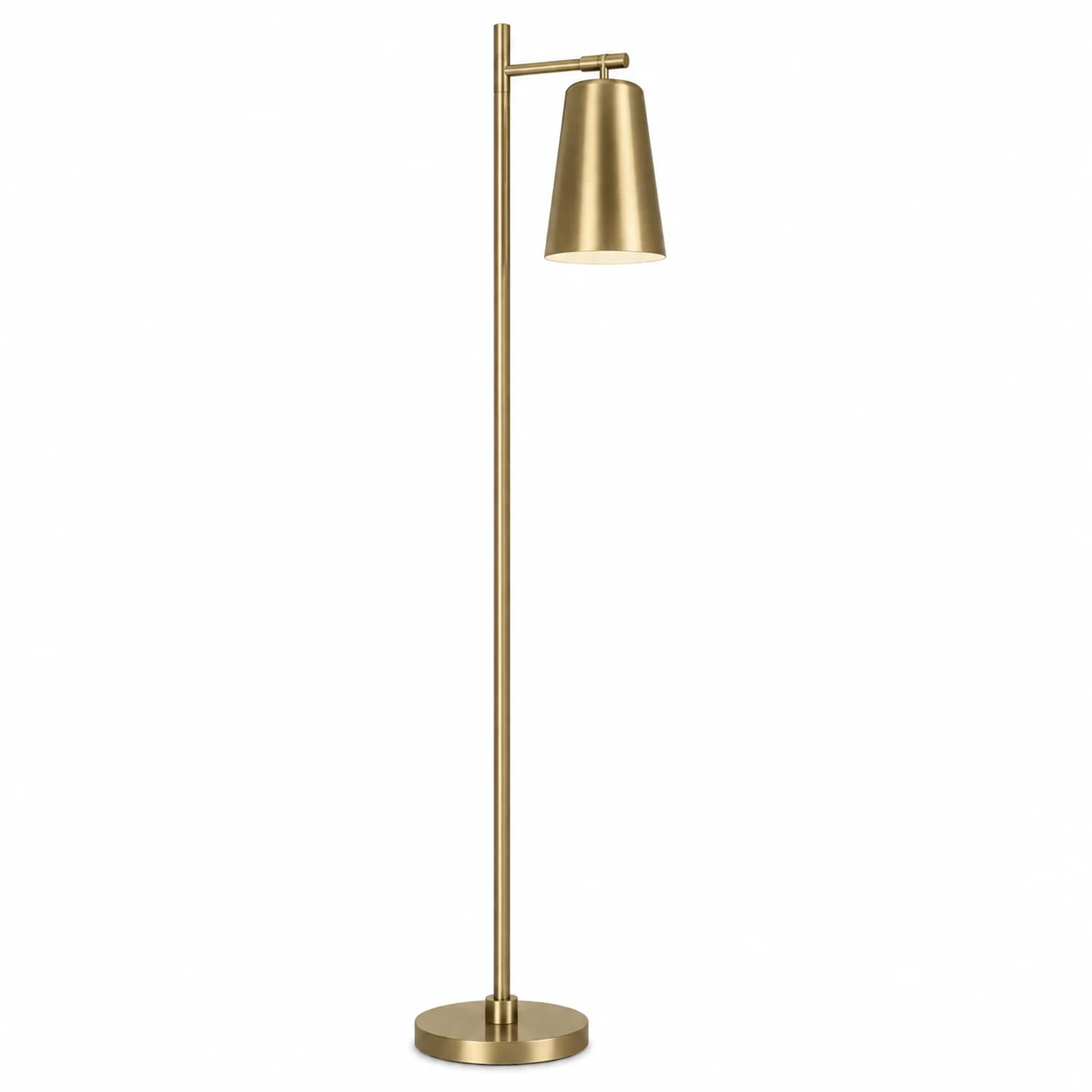 Brightech Carter LED Floor Lamp, Antique Brass