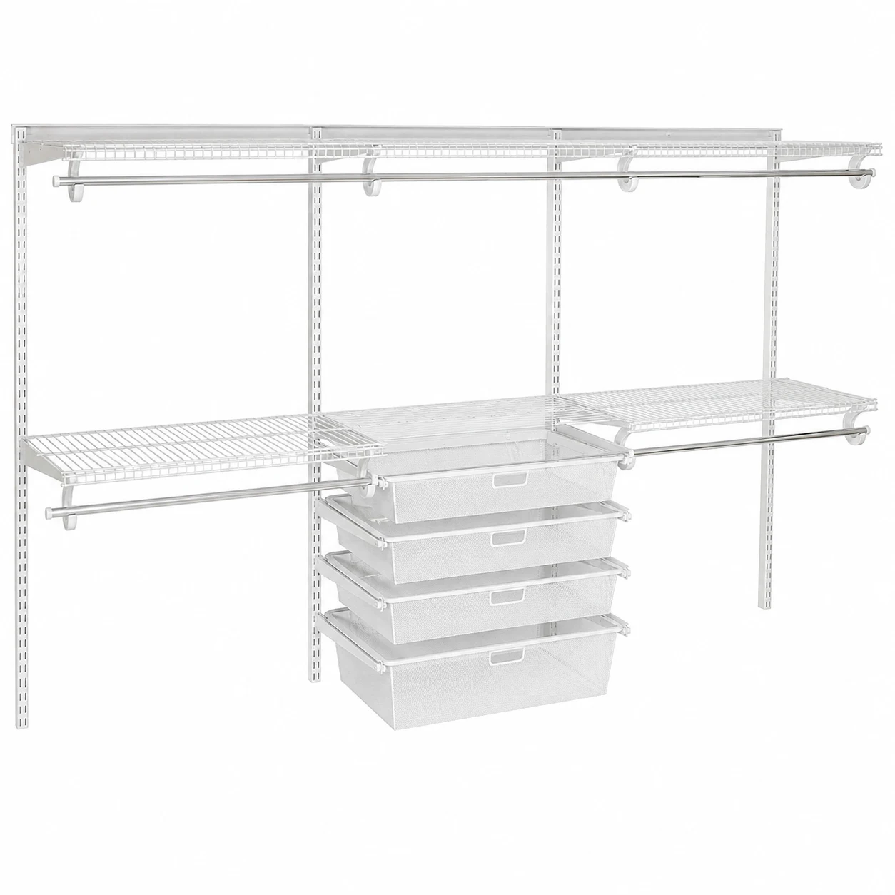 Rubbermaid Configurations Deluxe Custom Closet Organizer Kit, White