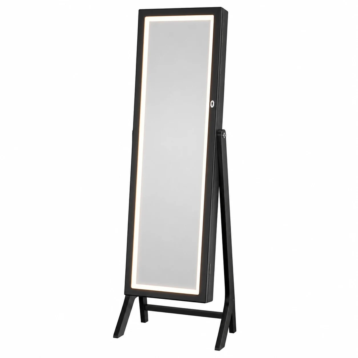 VASAGLE LED Full-Length Mirror Jewelry Cabinet