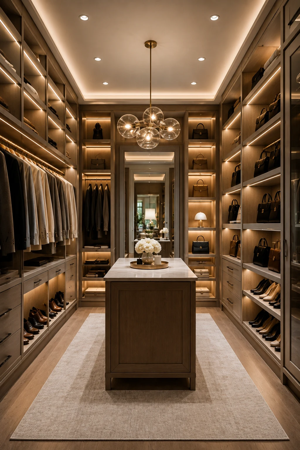 Install Layered Lighting for a Boutique Walking Closet — walking closet