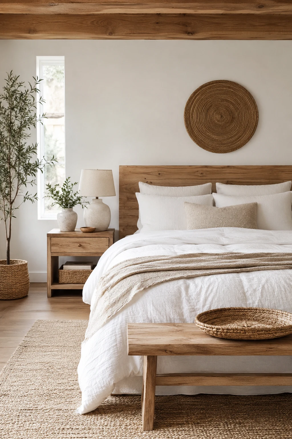 Add Natural Wood Accents to Your White Room Decor Bedroom — white room decor bedroom